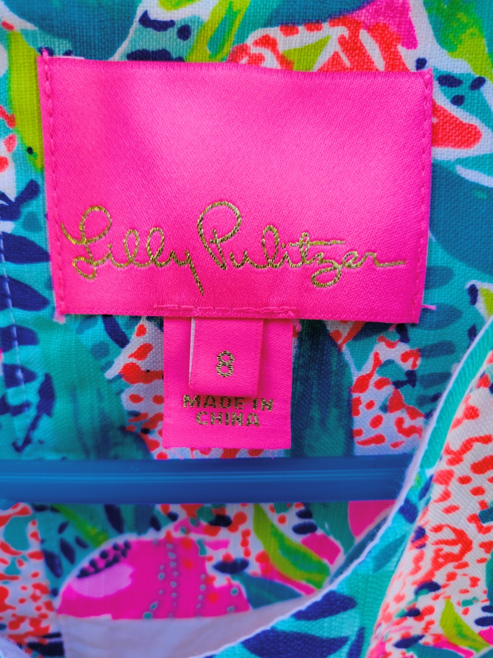 Lilly Pulitzer Ocean Seahorse Shift Dress Size 8 Resort Coastal Preppy - Picture 5 of 7